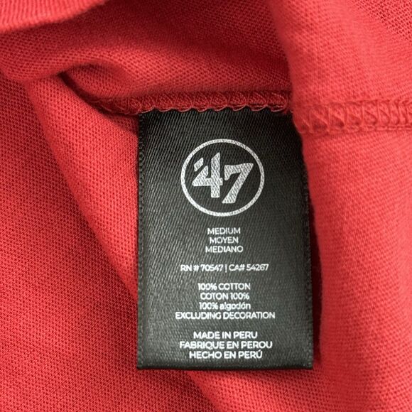 Atlanta Falcons 47 Oversized relaxed Racer Red T-Shirt Women's Medium NFL NWT - Picture 5 of 12